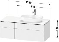 Vorschau: Duravit L-Cube Waschtischunterschrank wandhängend 122x55cm mit 4 Schubladen für Aufsatzbecken rechts