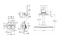 Vorschau: Grohe Grohtherm SmartControl Duschsystem Rainshower 310, Deckenmontage, hard graphite gebürstet