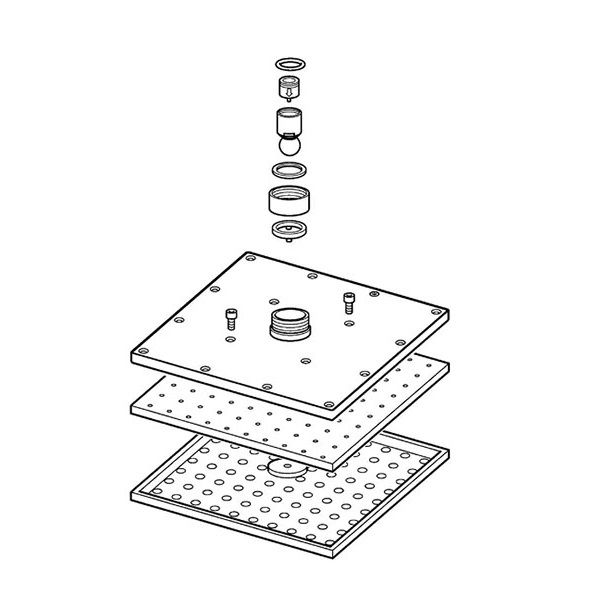 Hansa Kopfbrause für Deckenmontage, 20x20cm, chrom 59913873