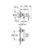 Vorschau: Grohe BauLoop Einhand-Brausebatterie, chrom