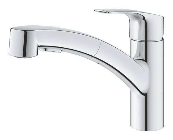 Grohe Eurosmart Küchenarmatur mit herausziehbarer Dual Spülbrause, flacher Auslauf