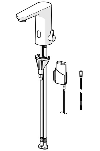 Hansa Hansaelectra Safety Infrarot-Waschtischarmatur Batteriebetrieb, chrom