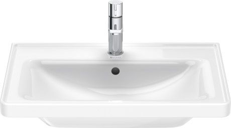 Duravit D-Neo Möbel-Set 65cm mit Waschtisch, Waschtischunterschrank und rundem Spiegel