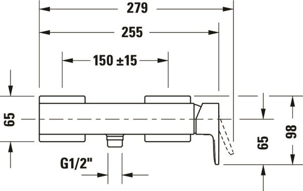 Duravit Manhattan Duscharmatur Aufputz eckig, chrom