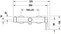 Vorschau: Duravit Circle Einhebel-Wannenmischer Aufputz rund, chrom CE5230000010