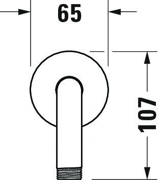 Duravit Brausearm 41cm, rund, bronze gebürstet