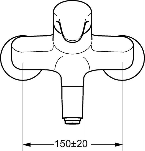 Hansa Hansamix Waschtisch-Einhand-Wandbatterie, Ausladung 171mm, schwenkbar, chrom