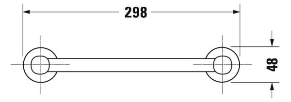 Duravit D-Code Wannengriff wandhängend, chrom 0099141000