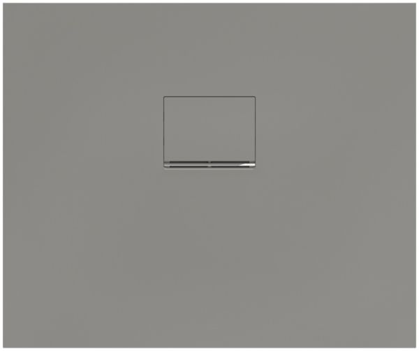 Villeroy&Boch Squaro Infinity Quaryl®-Duschwanne, lange Seite geschnitten an der Wand, 90x75cm, grey, UDQ9075SQI2BV-3S