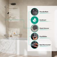 Vorschau: hansgrohe Pulsify S Puro Duschsystem 260 EcoSmart mit Wannenthermostat Ecostat Fine, chrom