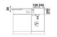 Vorschau: Blanco SILGRANIT® Adira 45 S Küchenspüle mit Ablauffernbedienung, Becken reversible einbaubar