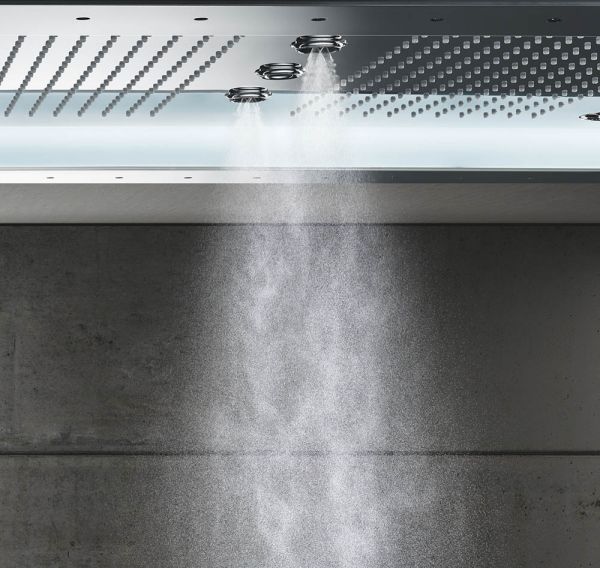 Grohe Rainshower Aqua 40" AquaSymphony Deckenbrause mit LED-Beleuchtung, 6+ Strahlarten, chrom