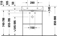 Vorschau: Duravit DuraSquare Waschtisch 60x40cm, ohne Überlauf, mit nicht verschließbarem Ablaufventil, Ausführung kurz, weiß 2356600071