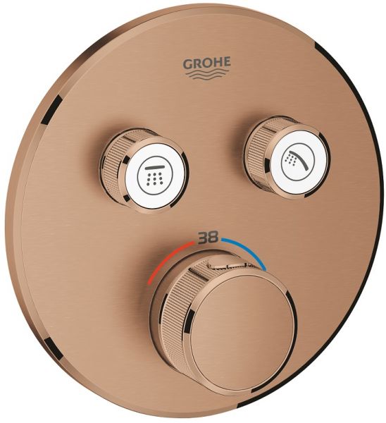 Grohe Grohtherm SmartControl Thermostat mit 2 Absperrventilen, warm sunset gebürstet