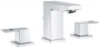 Grohe Eurocube 3-Loch-Waschtischarmatur mit Ablaufgarnitur, S-Size, wassersparend