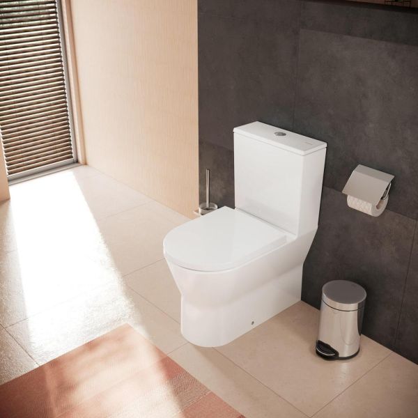 Hansgrohe EluPura Original S Stand WC Set, AquaChannel Flush, Abgang waagerecht/senkrecht, weiß 60205450