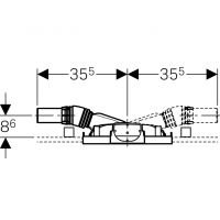 Vorschau: Geberit Duofix Element für Dusche, 50cm, mit Wandablauf, für Estrichhöhe am Einlauf 65–90mm