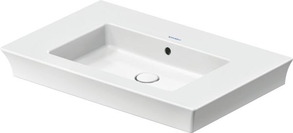 Duravit White Tulip Waschtisch 75x49cm, ohne Hahnloch, mit Überlauf, Ablaufventil, weiß 2363750060