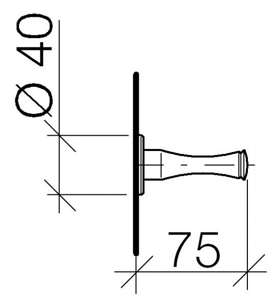 Dornbracht Madison Haken, 7,5cm