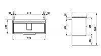 Vorschau: Laufen Base VAL Waschtischunterbau mit 2 Auszügen passend für Waschtisch 81028.7