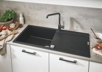 Grohe K500 60-C Küchenspüle mit Abtropffläche, granit schwarz