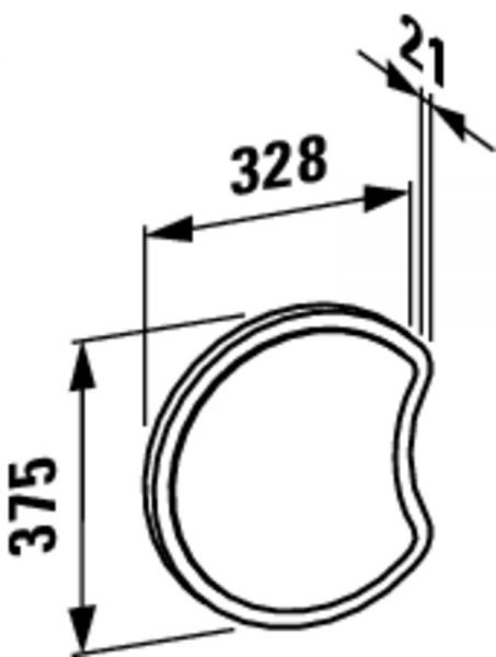 Laufen Florakids Raupenkörper-Spiegel, avocadogrün H4616120034721_1