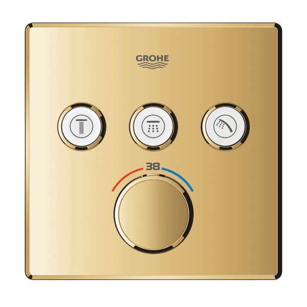 Grohe Grohtherm SmartControl Thermostat, 3 Verbraucher, eckig