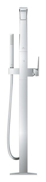 Grohe Allure Brilliant Einhand-Wannenarmatur freistehend mit White Attica Ceasarstone Einlagen