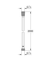 Vorschau: Grohe VitalioFlex Silver Brauseschlauch mit TwistStop 2m, chrom