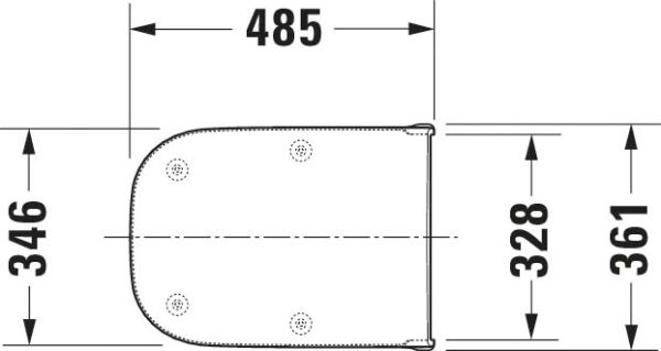 Duravit D-Code WC-Sitz mit Absenkautomatik, abnehmbar, weiß