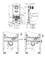 Vorschau: Grohe Rapid SLX WC-Element mit Stromanschluss und Wasseranschluss für Dusch-WC, Spülkasten GDX, 6 l