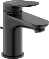 Duravit Wave Einhebel-Waschtischarmatur S mit Zugstangen-Ablaufgarnitur, schwarz matt WA1010001046