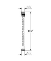 Vorschau: Grohe VitalioFlex Metall-Brauseschlauch 1,75m, chrom