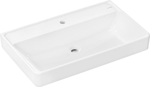 hansgrohe Xanuia Q Waschbecken 80x48cm mit Hahnloch ohne Überlauf weiß 60227450