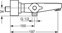 Vorschau: Hansa Hansamedipro Wannen- und Brause-Thermostat-Batterie, chrom