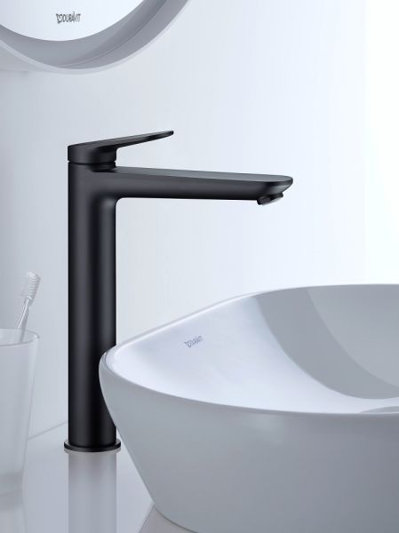 Duravit Wave Einhebel-Waschtischarmatur XL, ohne Ablaufgarnitur, schwarz matt WA1040002046