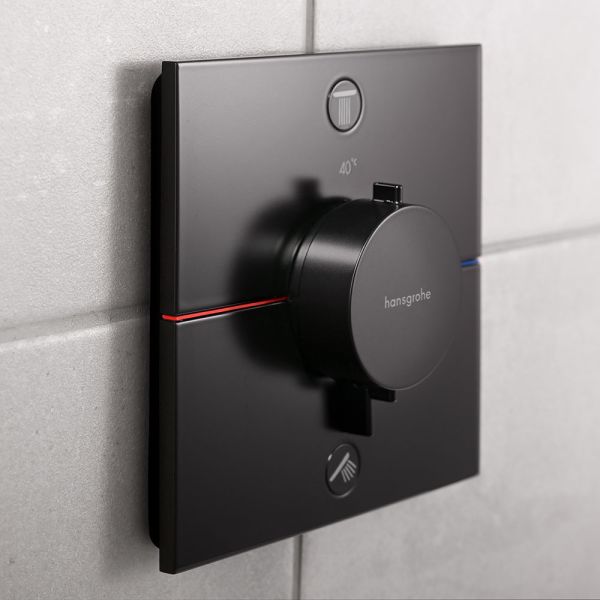 Hansgrohe ShowerSelect Comfort E Thermostat Unterputz für 2 Verbraucher, schwarz matt