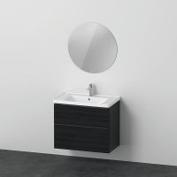 Duravit D-Neo Möbel-Set 80cm mit Waschtisch, Waschtischunterschrank und rundem Spiegel DE011001616