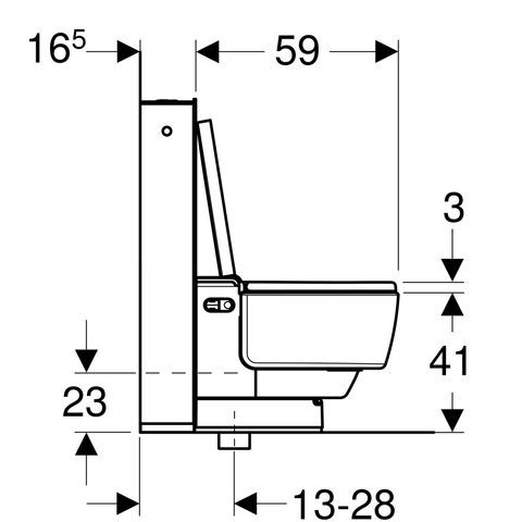 Geberit AquaClean Mera Classic WC-Komplettanlage Stand-WC, weiß