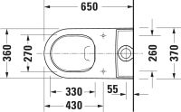 Vorschau: Duravit White Tulip Stand-WC für Kombination, Tiefspüler, spülrandlos, weiß