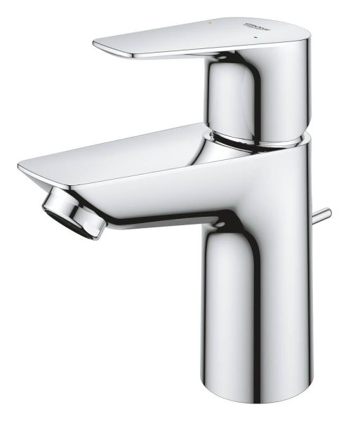 Grohe BauEdge Waschtischarmatur S-Size mit Ablaufgarnitur, LowFlow 3,5 l/min, chrom