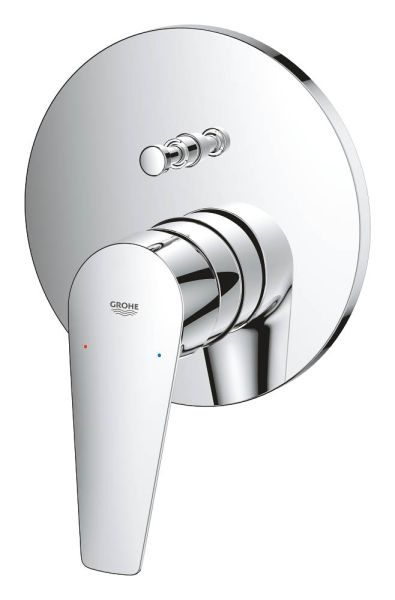 Grohe BauEdge Einhand-Wannenbatterie, Unterputz, chrom