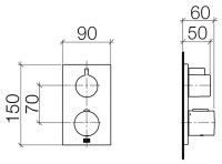 Vorschau: Dornbracht IMO UP-Thermostat mit 1-Weg-Mengenregulierung