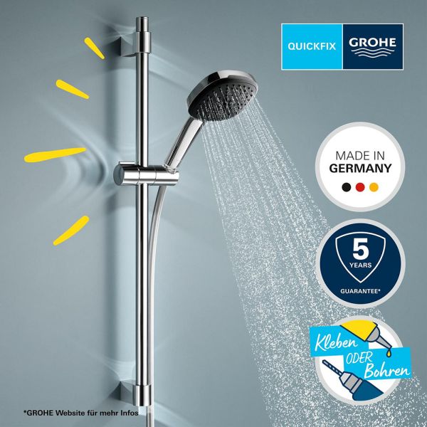 Grohe QuickFix Vitalio Comfort 110 Brausestangenset inkl. Handbrause & Schlauch chrom 26928001