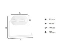 Vorschau: Smedbo Design selbstklebender Toilettenpapierhalter, weiß