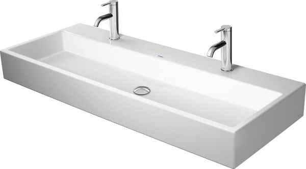 Duravit Vero Air Waschtisch rechteckig 120x47cm, mit 2 Hahnlöchern, ohne Überlauf, weiß 2350120043