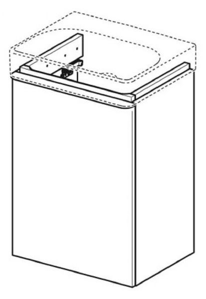 Geberit Smyle Square Unterschrank für Handwaschbecken mit einer Tür_links