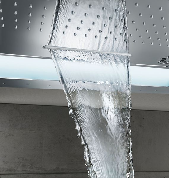 Grohe Rainshower Aqua 40" AquaSymphony Deckenbrause mit LED-Beleuchtung, 6+ Strahlarten, chrom