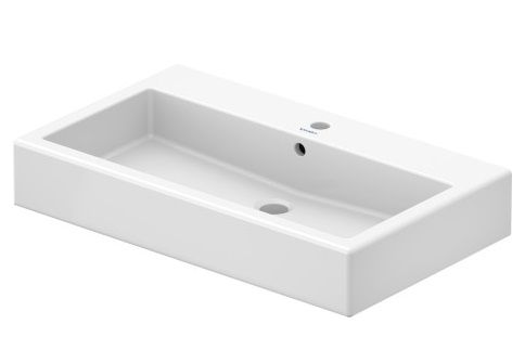 Duravit Vero Waschtisch 80x47cm, 1 Hahnloch, mit Überlauf, WonderGliss, geschliffen, weiß 04548000271