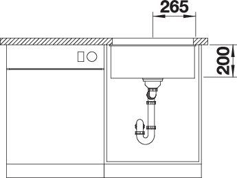 Blanco SILGRANIT® Etagon 500-U Küchenspüle ohne Ablauffernbedienung